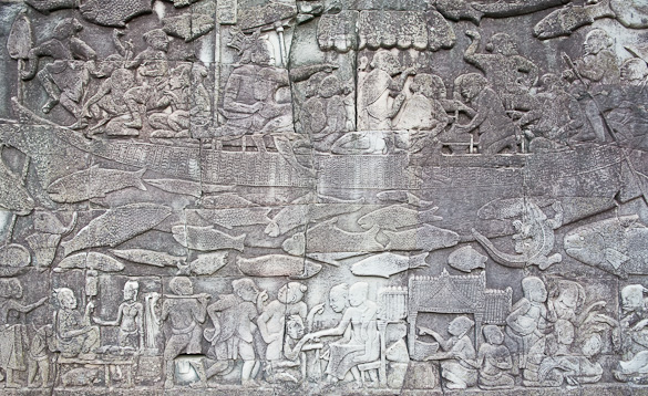 Bayon Temple Tonle Sap Fish Sculpture.jpg